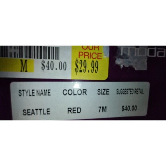 New Size 7 M  90s Moda Spana  Seattle Faux Leather Open Toe Slip On Buckle Shoes - Picture 8 of 8